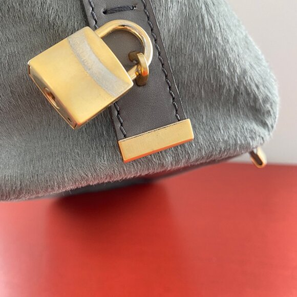 Tod's Kate Easy Piccola Giorno Calf Hair Haircalf Leather Mini Satchel Lock Bag - Picture 12 of 16